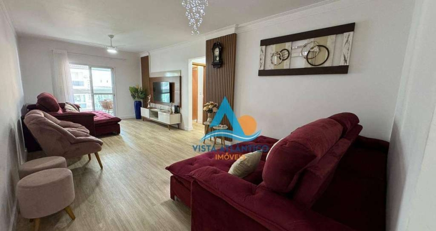 Apartamento mobiliado com 3 dormitórios à venda, 129 m² por R$ 910.000 - Ocian - Praia Grande/SP
