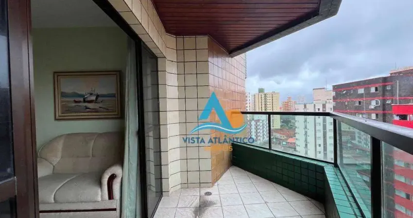 Apartamento com 2 dorms(sendo 1 su[ite) com varanda vista livre à venda, 97 m² por r$ 580.000 - tupi - praia grande/sp