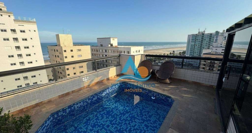 Cobertura com 3 dormitórios à venda, 196 m² por R$ 1.300.000 - Vila Guilhermina - Praia Grande/SP