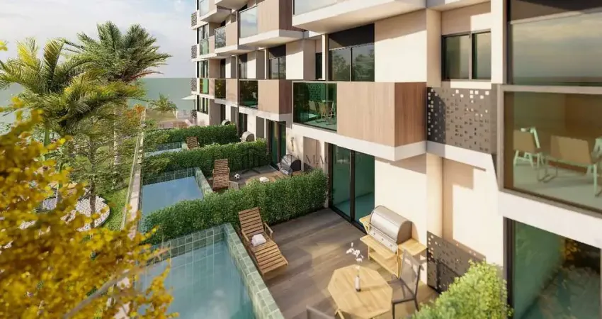 Lançamento à venda a partir de 27,96m², 01 quarto, banheiro social, cozinha, sala de estar/jantar,