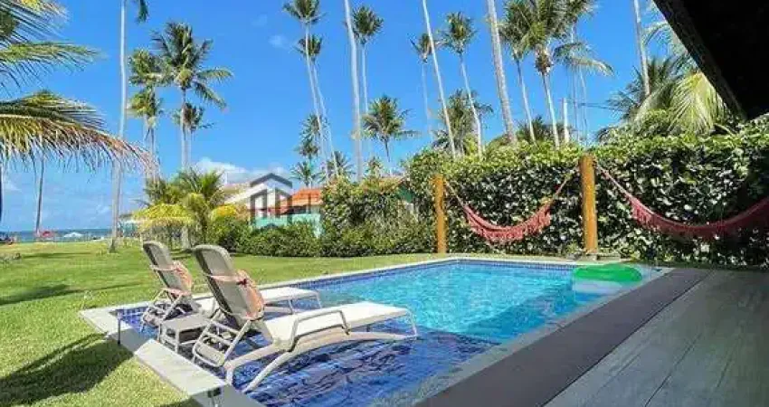 Linda Casa á Beira Mar de Carneiro, 4 Suites, Porteira Fechada, Casa à venda, Carneiros, Tamandaré,