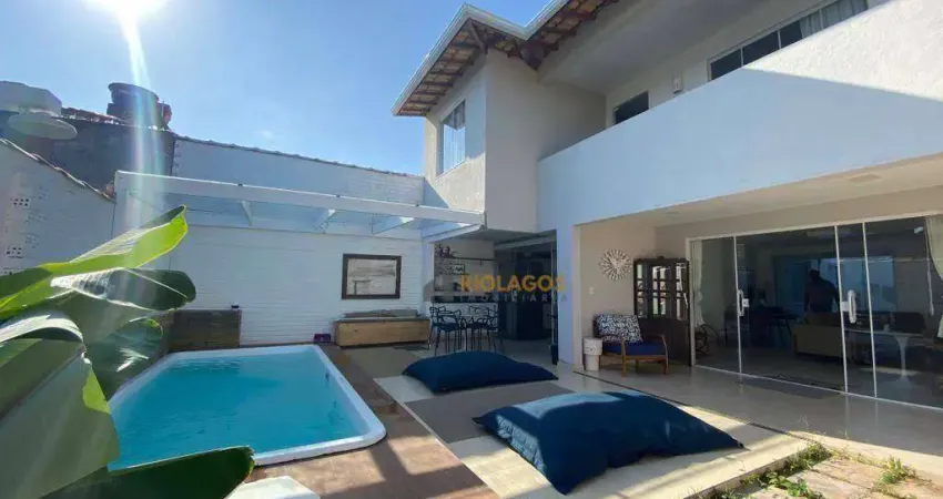 Casa com 4 dormitórios, 221 m² - venda por R$ 970.000,00 ou aluguel por R$ 7.967,00/mês - Palmeiras - Cabo Frio/RJ