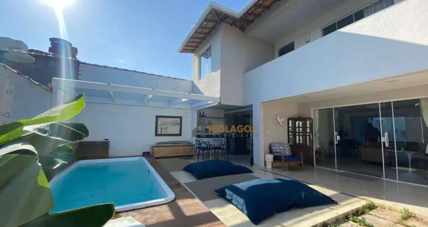 Casa com 4 dormitórios, 221 m² - venda por R$ 970.000,00 ou aluguel por R$ 7.967,00/mês - Palmeiras - Cabo Frio/RJ