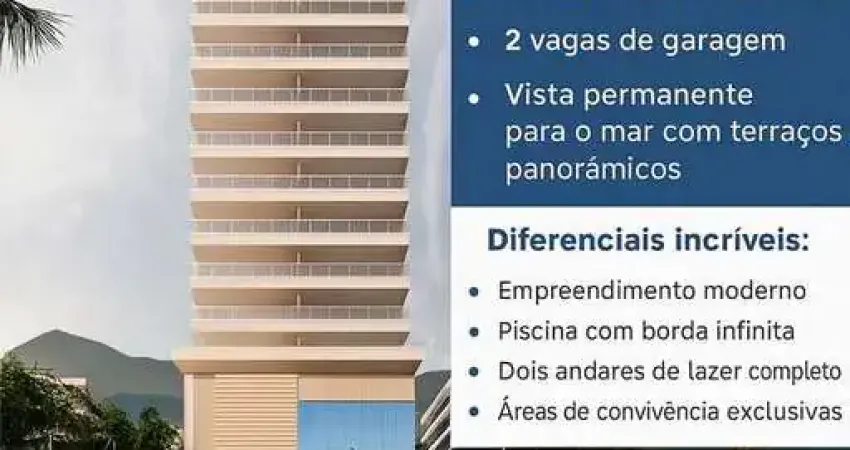 LEIA! Apartamento 2 quartos, frente mar com entrada R$ 156 mil