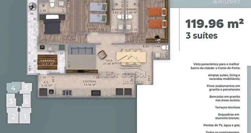 Apartamento Residencial à venda, Canto do Forte, Praia Grande - AP0302.