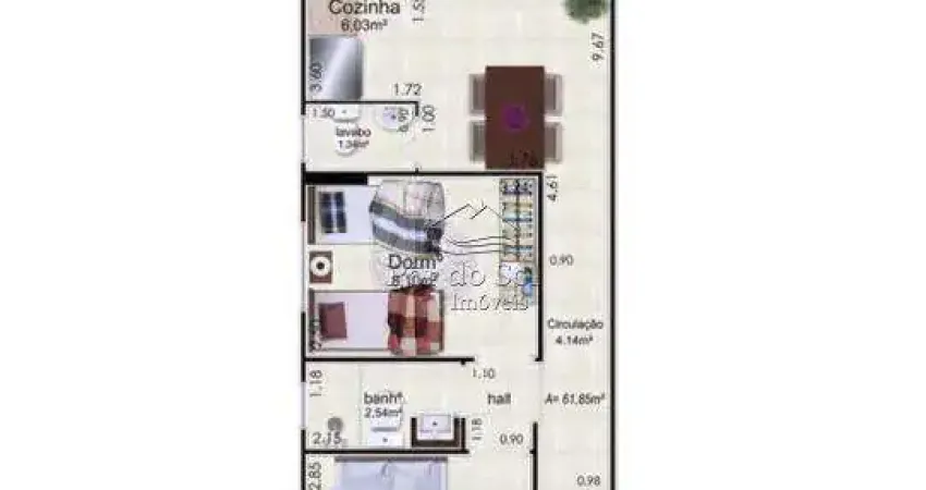 Apartamento com 2 dormitórios à venda, 60 m² por R$ 480.000,00 - Caiçara - Praia Grande/SP
