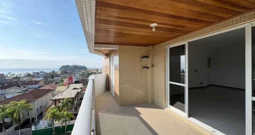 Amplo apartamento no sexto andar, com linda vista da praia de Guaratuba