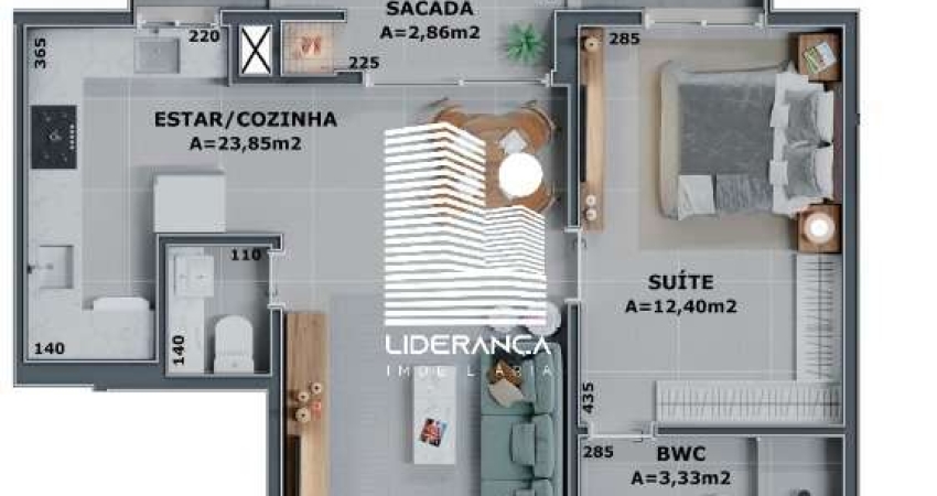 Apartamento com 1 quarto à venda na Rua Leonel Pereira, --, Cachoeira do Bom Jesus, Florianópolis