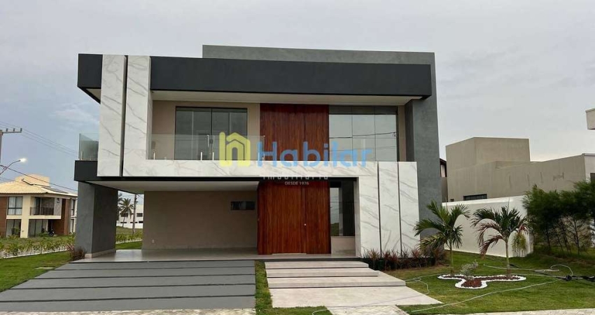 Casa nova com piscina a venda no Cond. Alphaville Sergipe. 284m². 03 suítes. Vista Mar.
