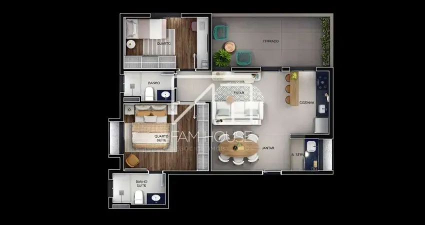 Apartamento com 2 quartos à venda na Sebastião Meneses Silva, 20, Ouro Preto, Belo Horizonte