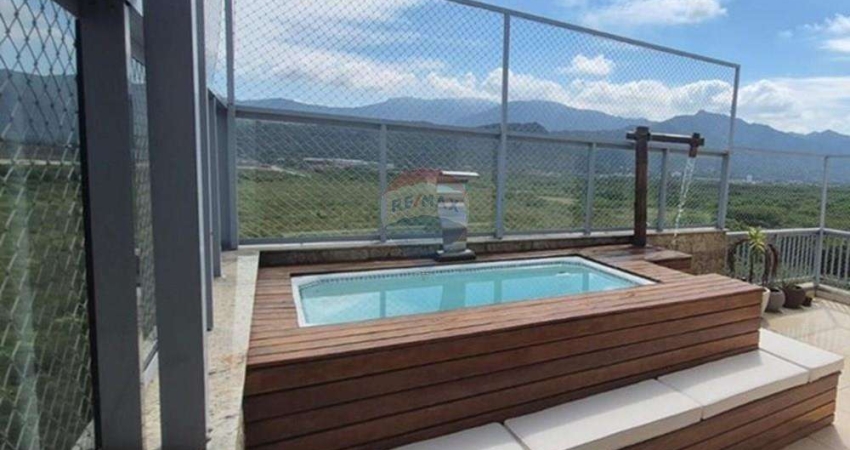 COBERTURA COM 181m2 NO RECREIO DOS BANDEIRANTES COM 3 SUÍTES E UMA LINDA VISTA PARA O VERDE