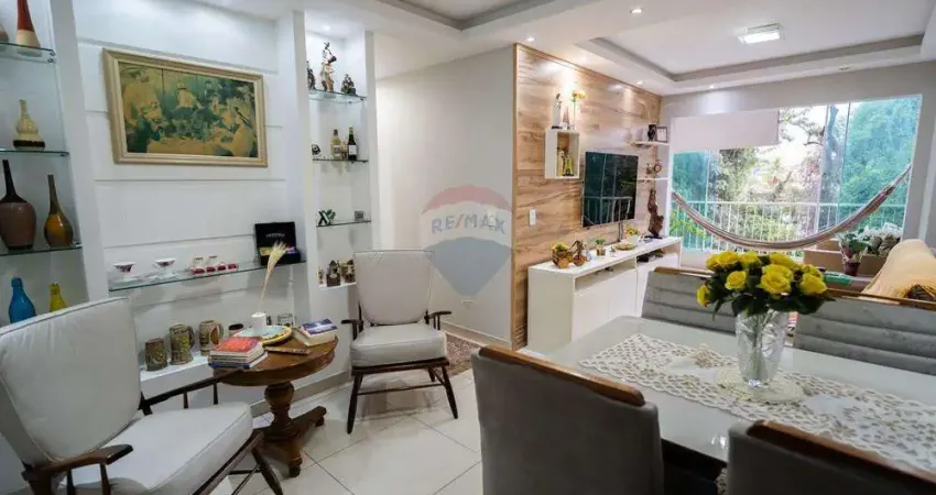 Apartamento 86m²  3 quartos com varanda e cortina de vidro - pechincha, jacarepaguá