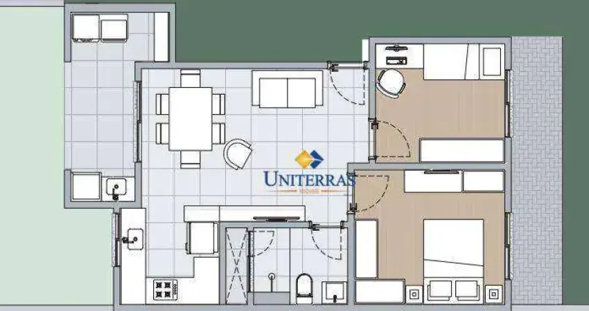 Apartamento com 2 dormitórios à venda, 60 m² por r$ 250.000,00 - cachoeira - almirante tamandaré/pr