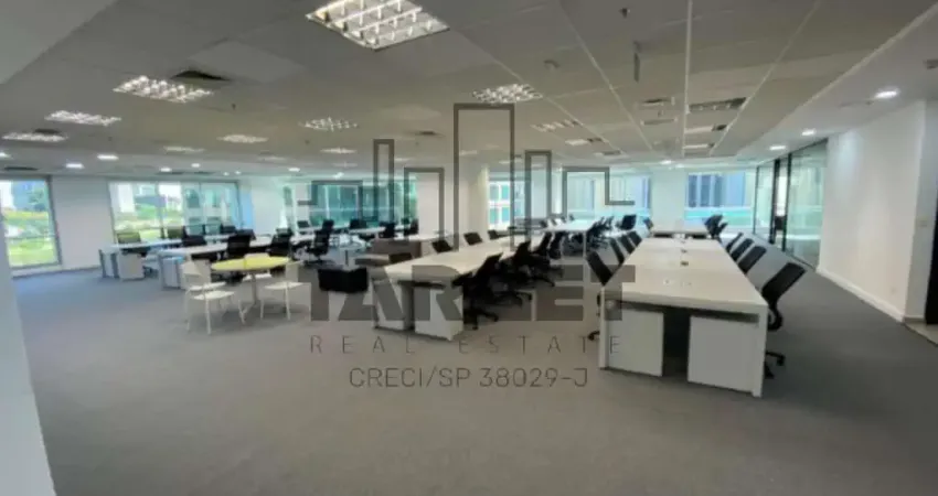 Único conjunto comercial mobiliado para locação na berrini com 550 m²