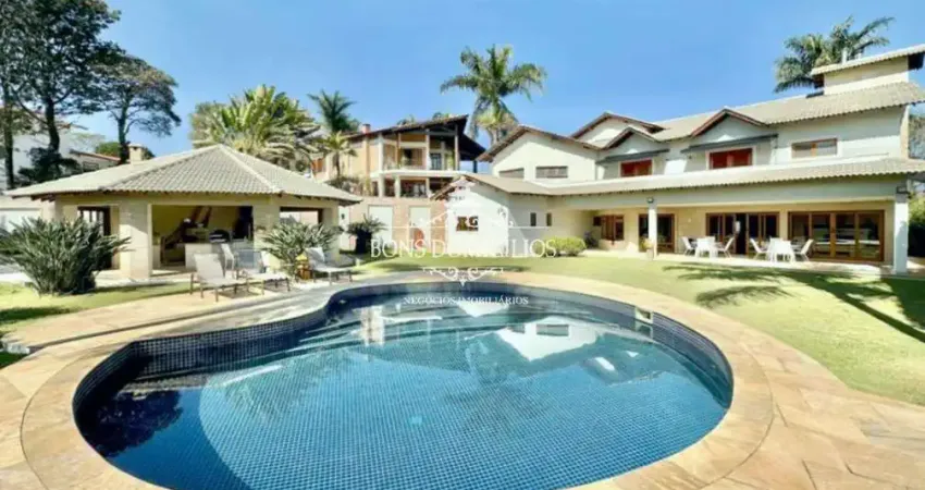 Cond. são paulo ii - maravilhosa! 5 suítes, 70% mobiliada, lareiras, piscina, gourmet!