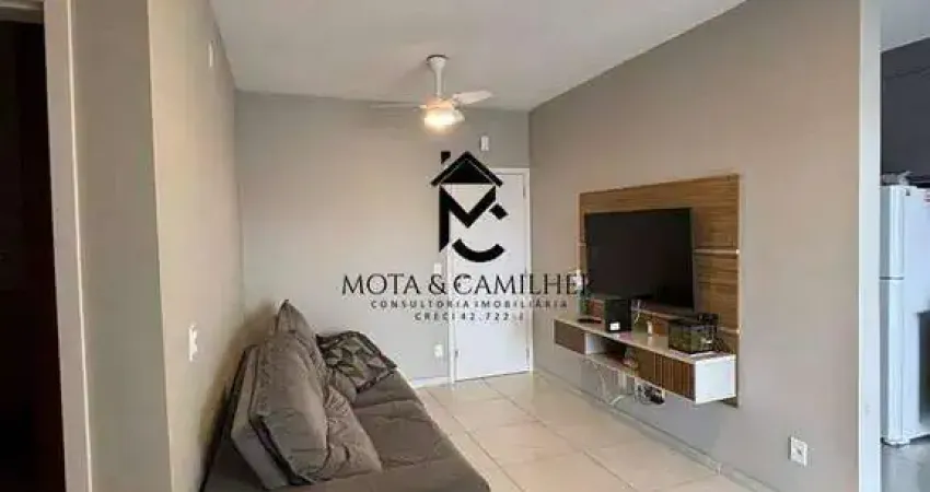 Apartamento com varanda gourmet e 2 dormitórios com vista para serra.