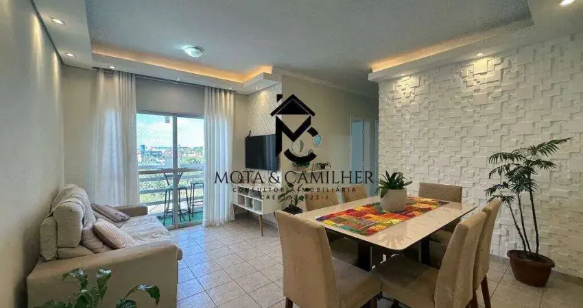 Apartamento com sacada e 3 dormitórios à venda na av. itália, taubaté