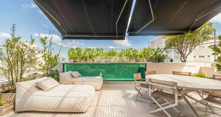 Jardim paulista! cobertura duplex 408,0m²au 4 suítes 5 vagas de garagem - piscina e espaço gourmet