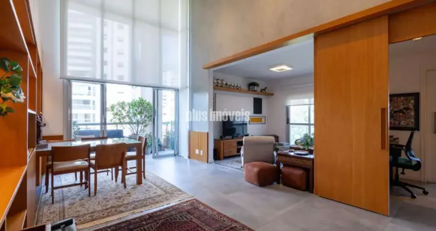 Panamby! apartamento com 143,0m² living com pé direito duplo 2 suítes, 3 vagas de garagem!