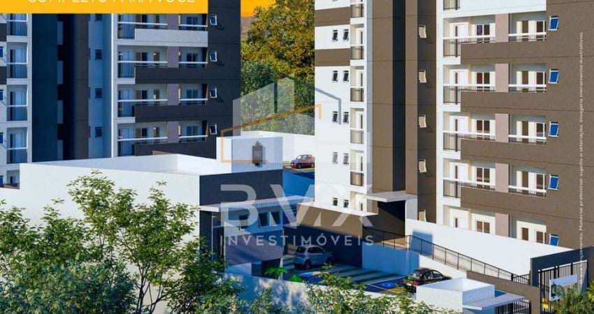Apartamento 61,11 m² - Condomínio JR CAMPOLIM II, 2 dormit (1 suíte), varanda gourmet, com piso, lazer completo, 1 vaga. Jd. S. Carlos - Sorocaba