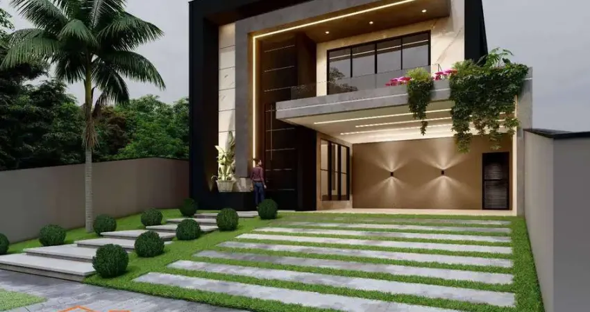 Casa de alto padrão com uma linda piscina em Atibaia