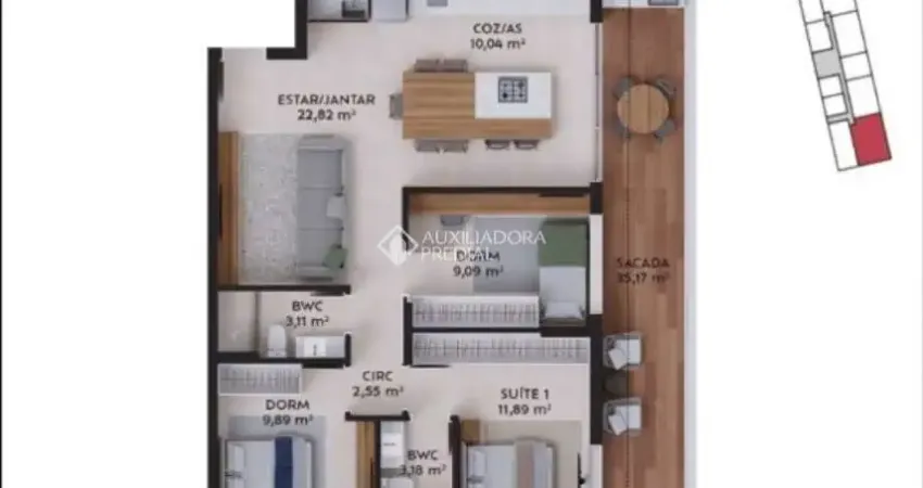 Apartamento com 3 quartos à venda na Rua da Pedra, 1, Pedra Branca, Palhoça