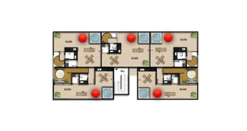 Cobertura duplex com Jacuzzi privativa, com 2 quartos e vaga privativa coberta