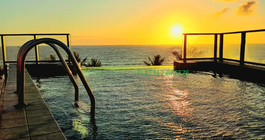 Flat pé na areia, vista mar, top 5 do aibnb, que mais aluga, jardim oceania - joão pessoa