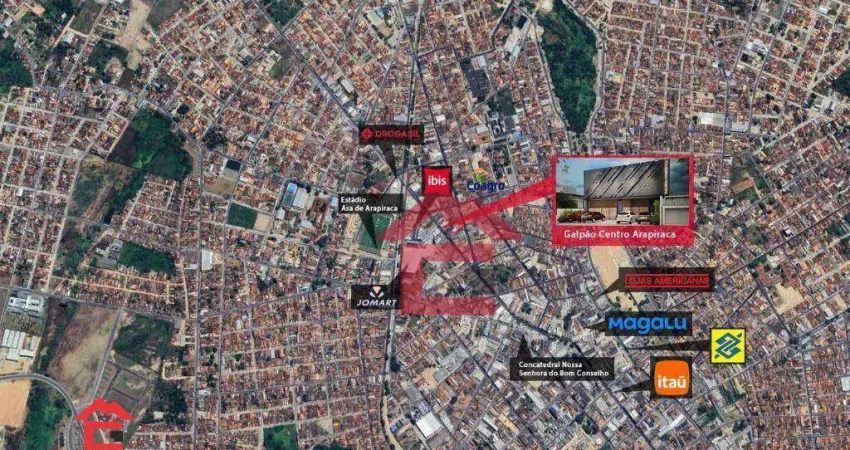 Galpão para alugar, 480m² de área total por r$ 22.000/mês* - centro - arapiraca/al