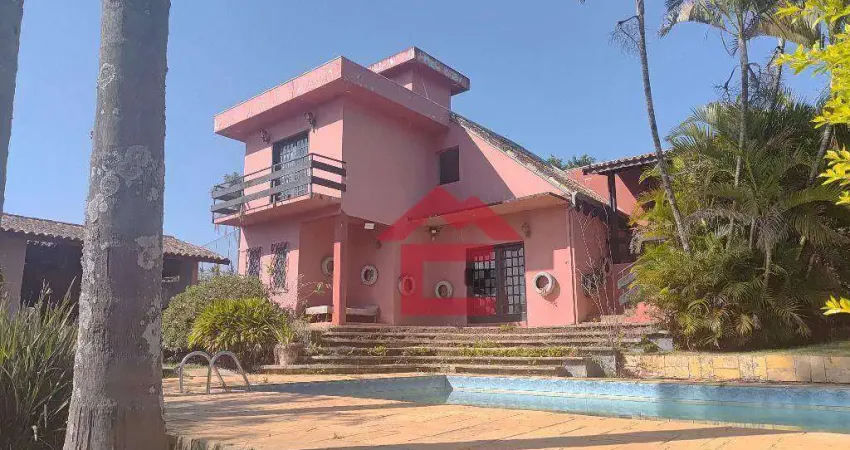 Chácara com 5 dormitórios, 2100 m² - venda por r$ 850.000,00 ou aluguel por r$ 5.500,00/mês - água espraiada - cotia/sp