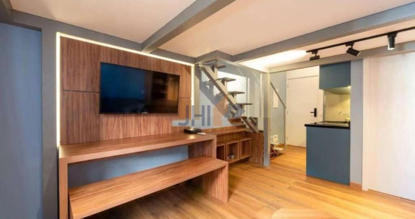 Studio mobilado com 35 m² na Vila Madalena para venda ou locação