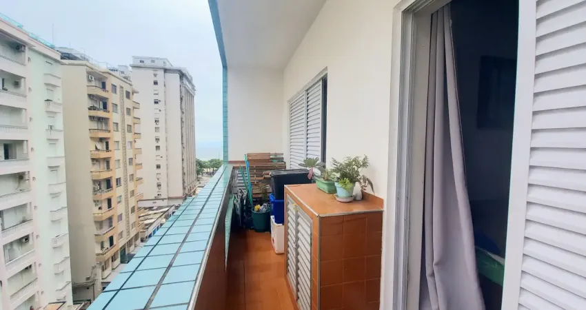 Apartamento no boqueirão – 1 quadra da praia, com vista parcial do mar