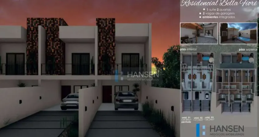 Sobrado com 3 dormitórios sendo 1 suíte à venda, 127 m² por R$ 560.000 - São Marcos - Joinville/SC