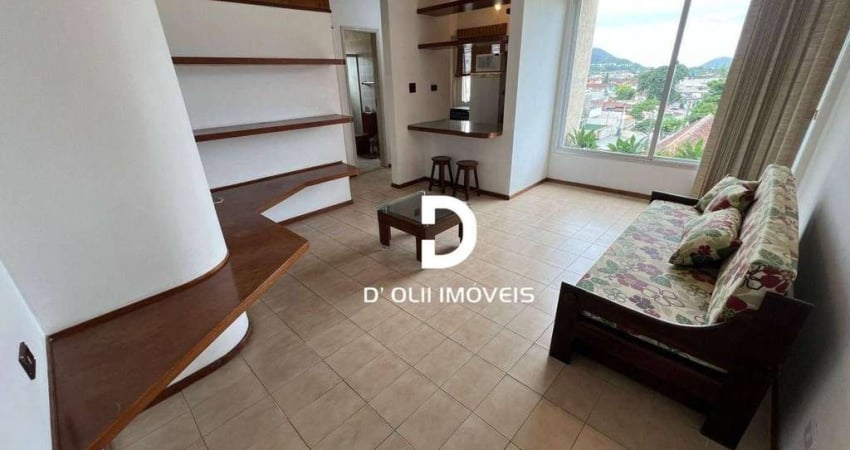 Apartamento com 1 dormitório para alugar, 42 m² por R$ 2.242,00/mês - Jardim Três Marias - Guarujá/SP