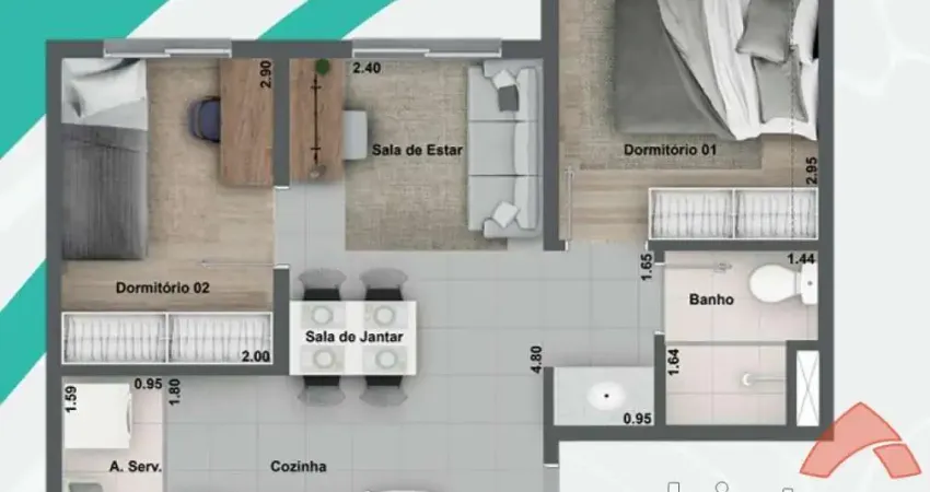 Apartamento na planta à venda no Cidade Jaguaré – 2 dormitórios com vaga e lazer completo