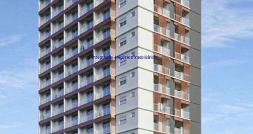 Apartamento Studio 25m², 01 dormitório e 01 banheiro; (Fotos ilustrativas, entrega Prevista para abril/2025)  Condomínio com portaria, churrasqueira
