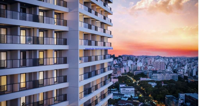 Apartamento Studio 32m², 01 dormitório e 01 banheiro; ( Fotos Ilustrativas).  Condomínio com Segurança, Portaria, Guarita, Bicicletário,