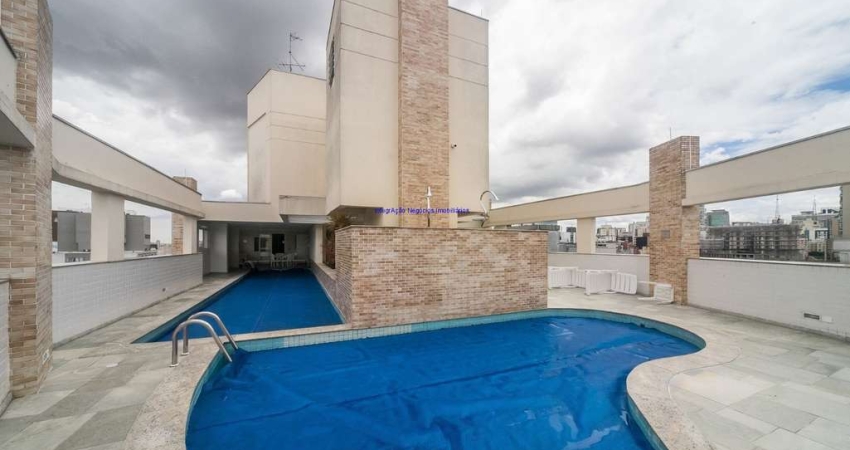 Apartamento 43m², 01 dormitório, 01 banheiro e 01 vaga na garagem.  Condomínio com portaria, segurança, piscina, Playground e sala de ginástica.