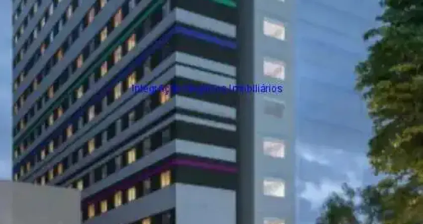 Apartamento Studio 25m², 01 dormitório e 01 banheiro.  Condomínio com portaria, segurança 24hrs, churrasqueira e salão de festa.