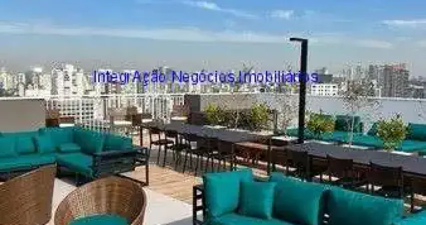 Apartamento Studio 27m², 01 dormitório e 01 banheiro.    Condomínio com portaria, segurança 24hrs, lavanderia coletiva, churrasqueira, terraço rooftop