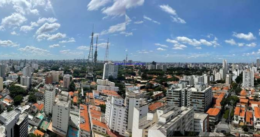 Apartamento 217m², 02 dormitórios (sendo suítes; 01 máster), 04 banheiros e 04 vagas na garagem.  Condomínio com portaria 24hrs, piscina adulto.