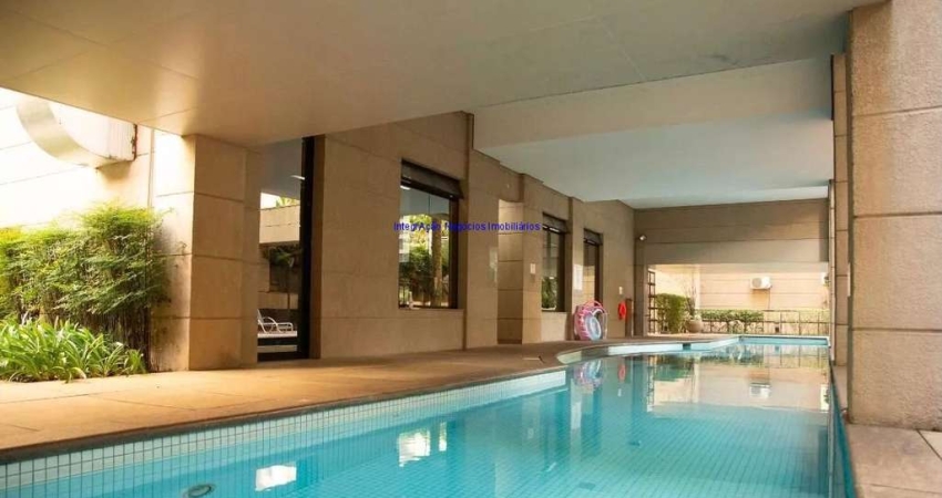 Apartamento 37m², 01 dormitório, 01 banheiro e 01 vaga na garagem.  Condomínio com portaria, segurança 24hrss, piscina, piscina aquecida,