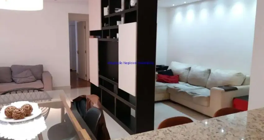 Apartamento 100m², 02 dormitórios, 01 suíte, 02 banheiros, 01 vaga de garagem.  Condomínio com portaria, segurança 24hrs e salão de festa.   Excelente