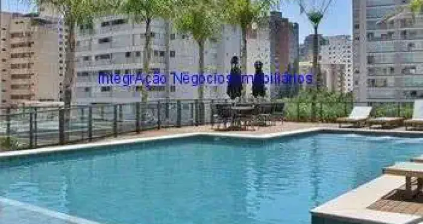 Apartamento Studio MOBILIADO 24m², 01 dormitório e 01 banheiro.  Condomínio com portaria, segurança, piscina, salão de festa, lavanderia e academia.