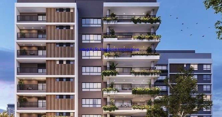 Apartamento 277m², 04 dormitórios (sendo suítes), 05 banheiros e 04 vagas de garagem; (fotos ilustrativa, entrega prevista para Maio/2026).
