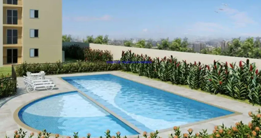 Apartamento 55m², 02 dormitórios, 01 banheiro e 01 vaga de garagem.  Condomínio com recepção, segurança, academia, piscina, brinquedoteca e academia