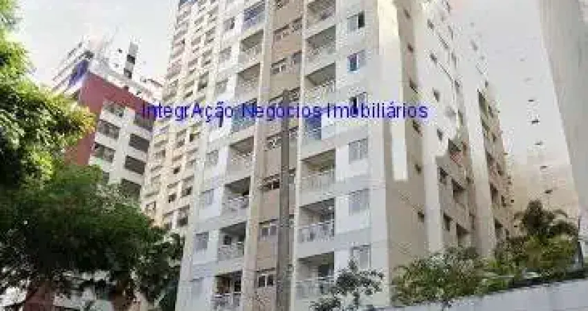 Apartamento 38m², 1 dormitório e 1 banheiro.   Condomínio com portaria 24hrs, Churrasqueira, Sauna, Espaço gourmet na área comum, Salão de festas