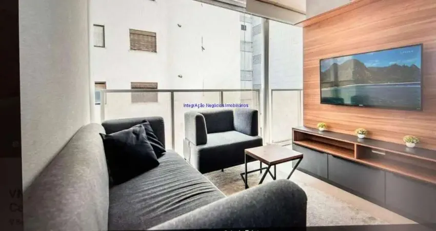 Apartamento mobiliádo 40m², 02 dormitórios e 02 banheiros. condomínio com segurança, portaria, piscina, salão de festas, academia