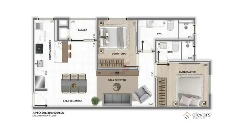 Apartamento com 1 quarto à venda na Rua Bom Jesus, 150, Weissópolis, Pinhais