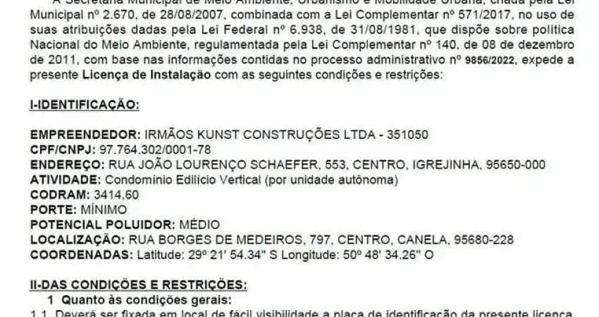 Apartamento 1 quarto sendo 1 suíte para venda no bairro Centro  em Canela